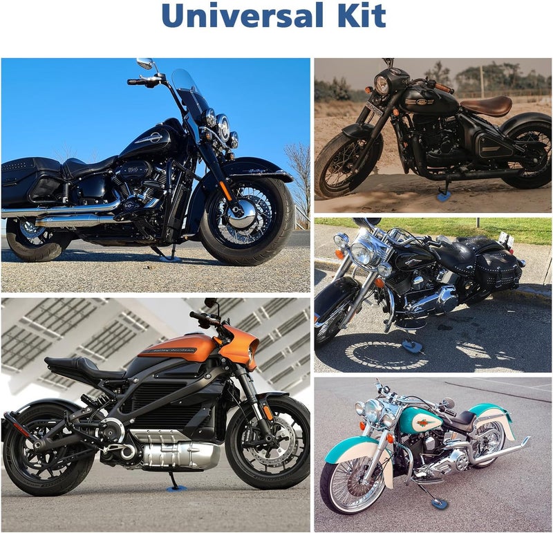 SUNPIE Motorcycle Kickstand Pad High-Density Kickstand Support for All Motorcycles Universal Parking Plate Prevents Damage to Delicate Surfaces, Blue - Image 4